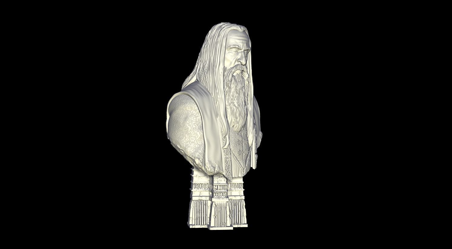 Saruman Bust 3D print model_2