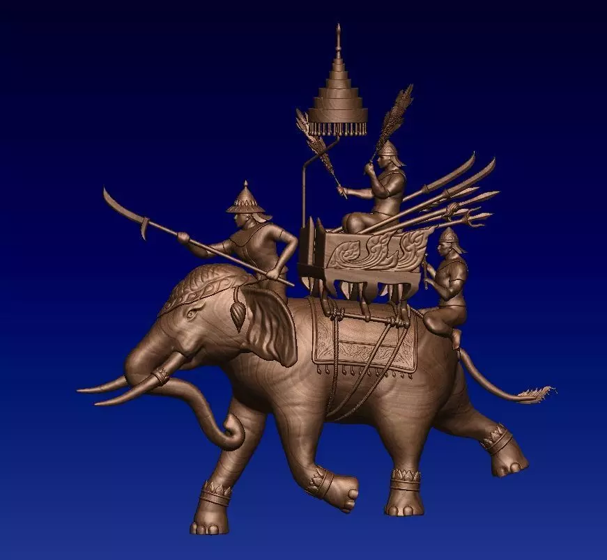 Elephant Duel 3D print model