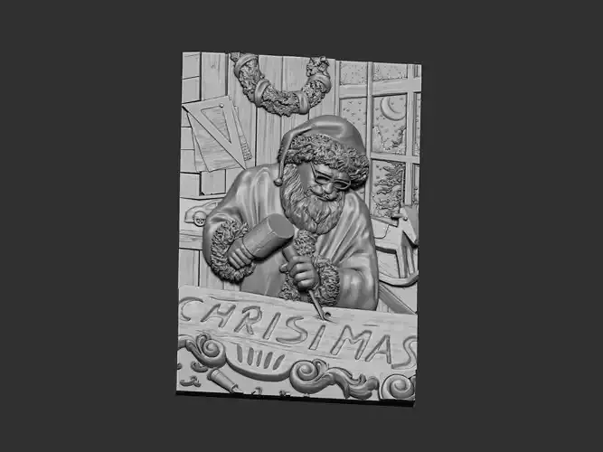 SANTA CARVING 3D print model