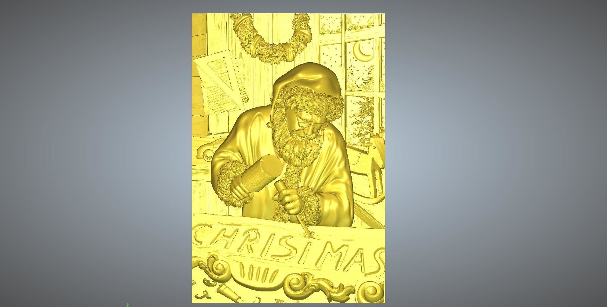 SANTA CARVING 3D print model_2