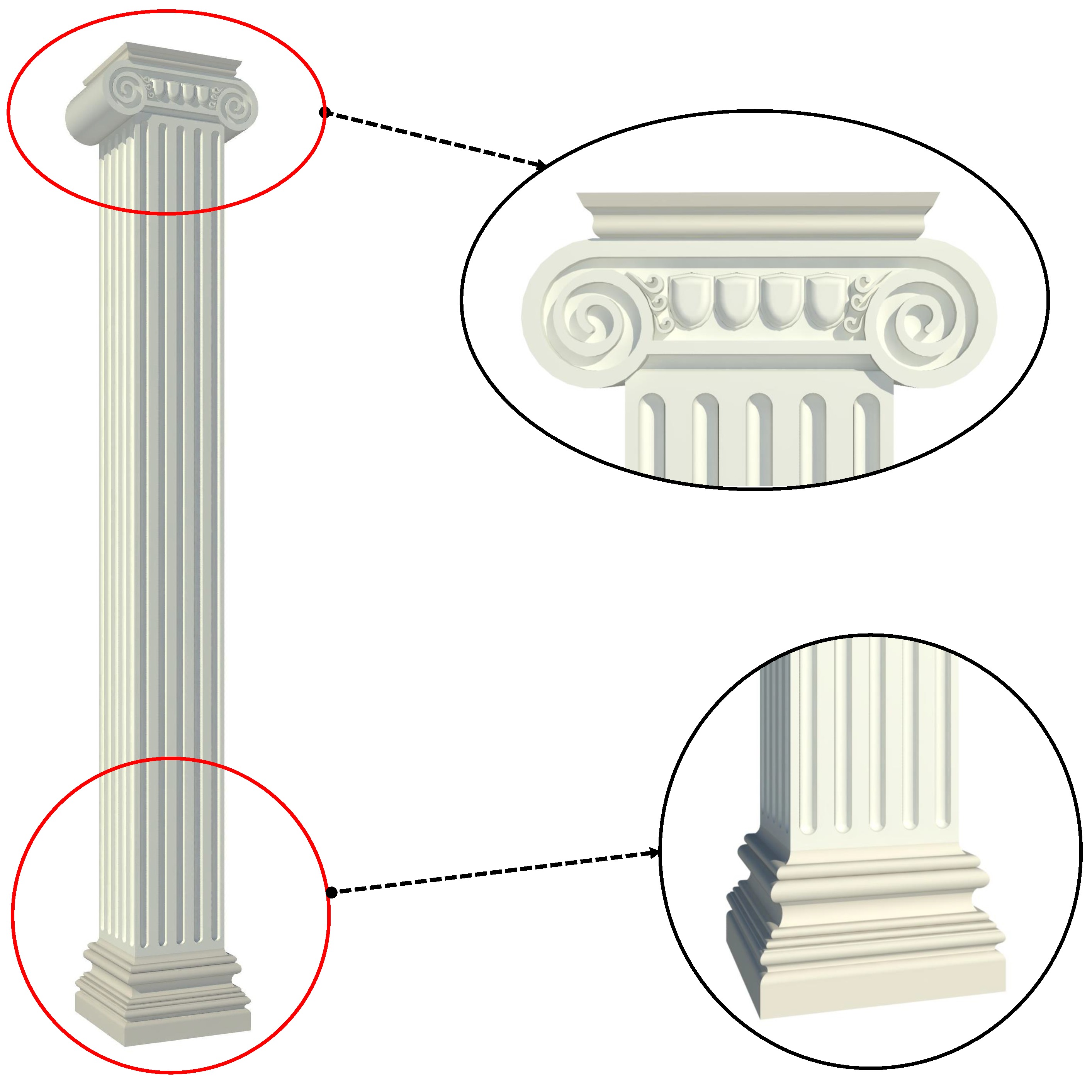 Parametric Classic Columns Family for Revit Pack Two 3D model_8