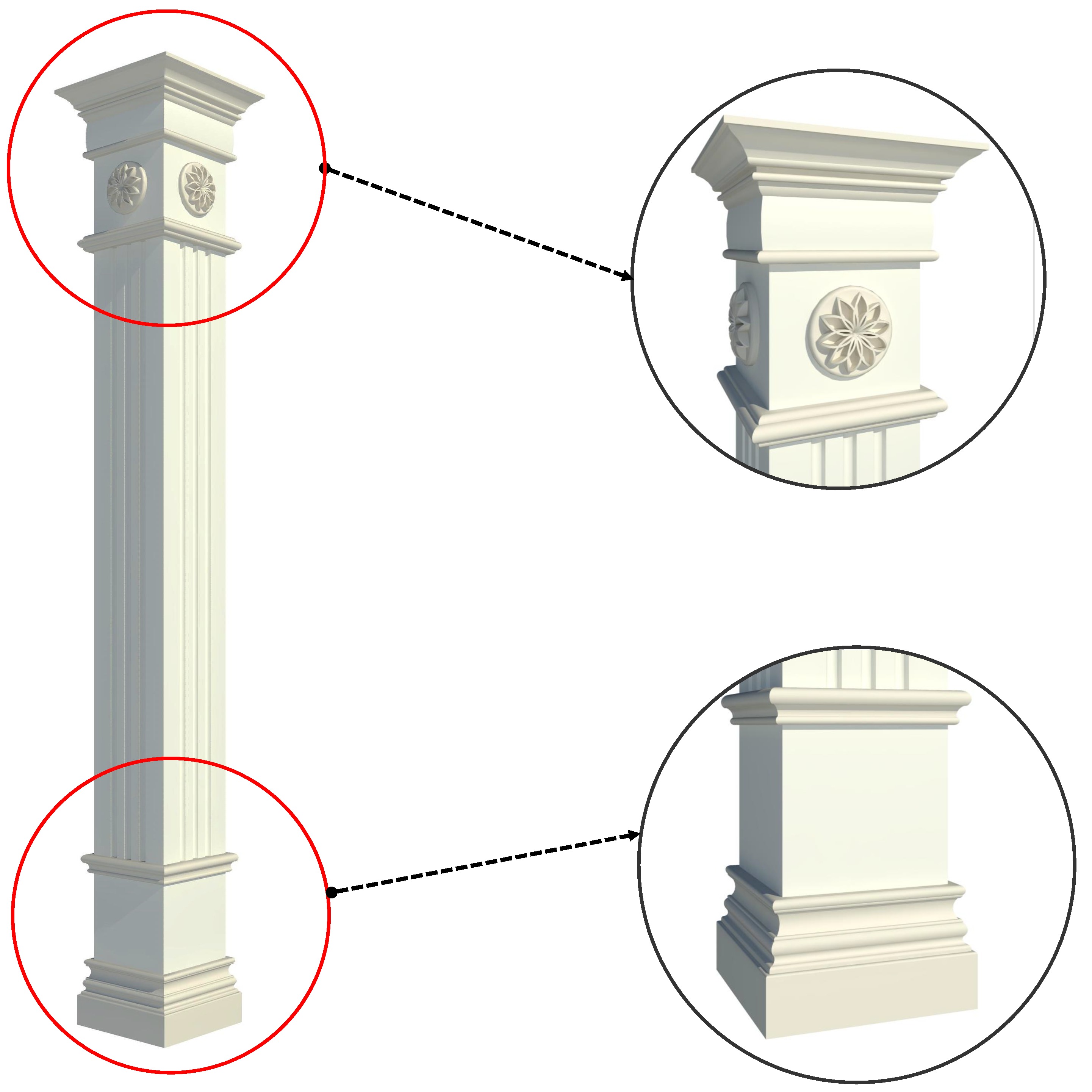 Parametric Classic Columns Family for Revit Pack Two 3D model_7