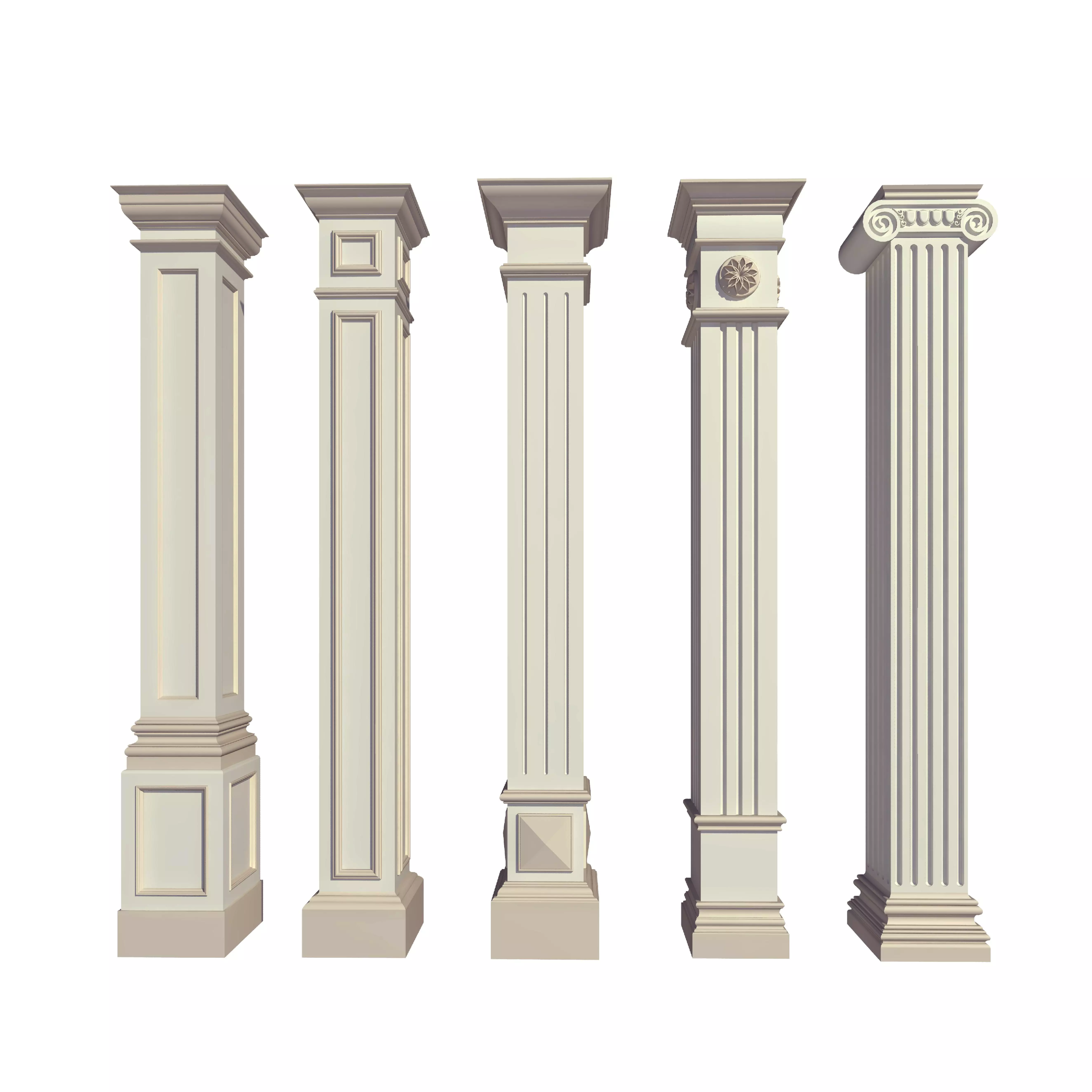 Parametric Classic Columns Family for Revit Pack Two 3D model_0