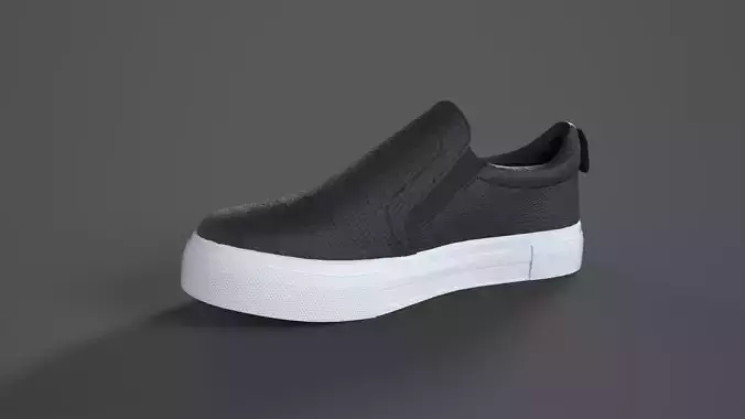 Cassay Platform Slip On Sneakers Black Crocodile