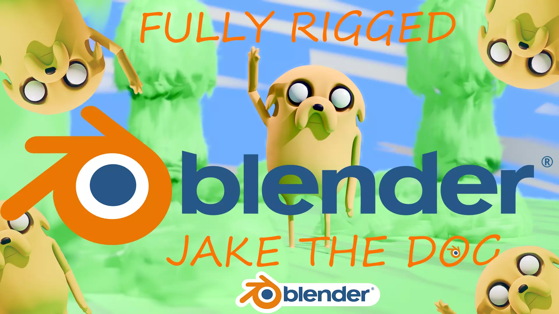 JAKE THE DOG Low-poly 3D model