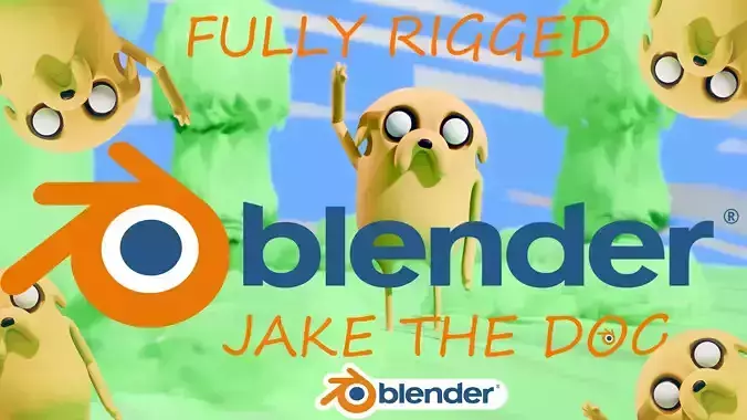 JAKE THE DOG Low-poly 3D model