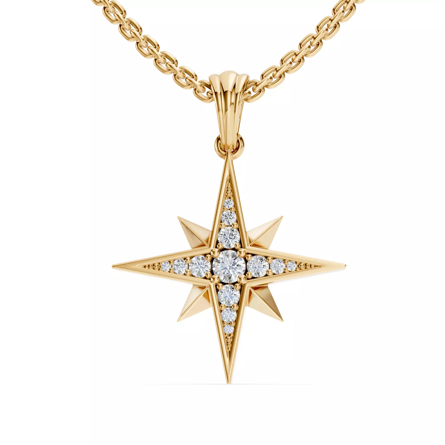 Eight Side Star Pendant 3D print model