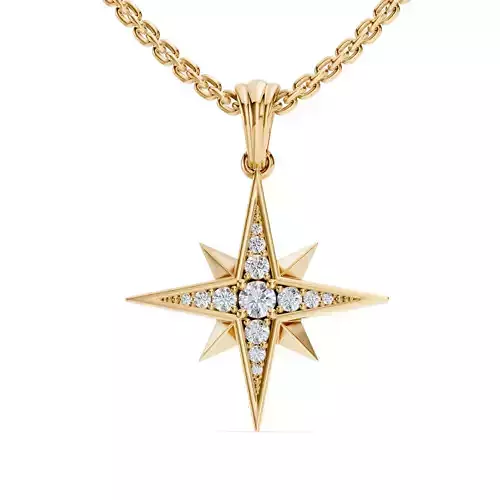 Eight Side Star Pendant 3D print model