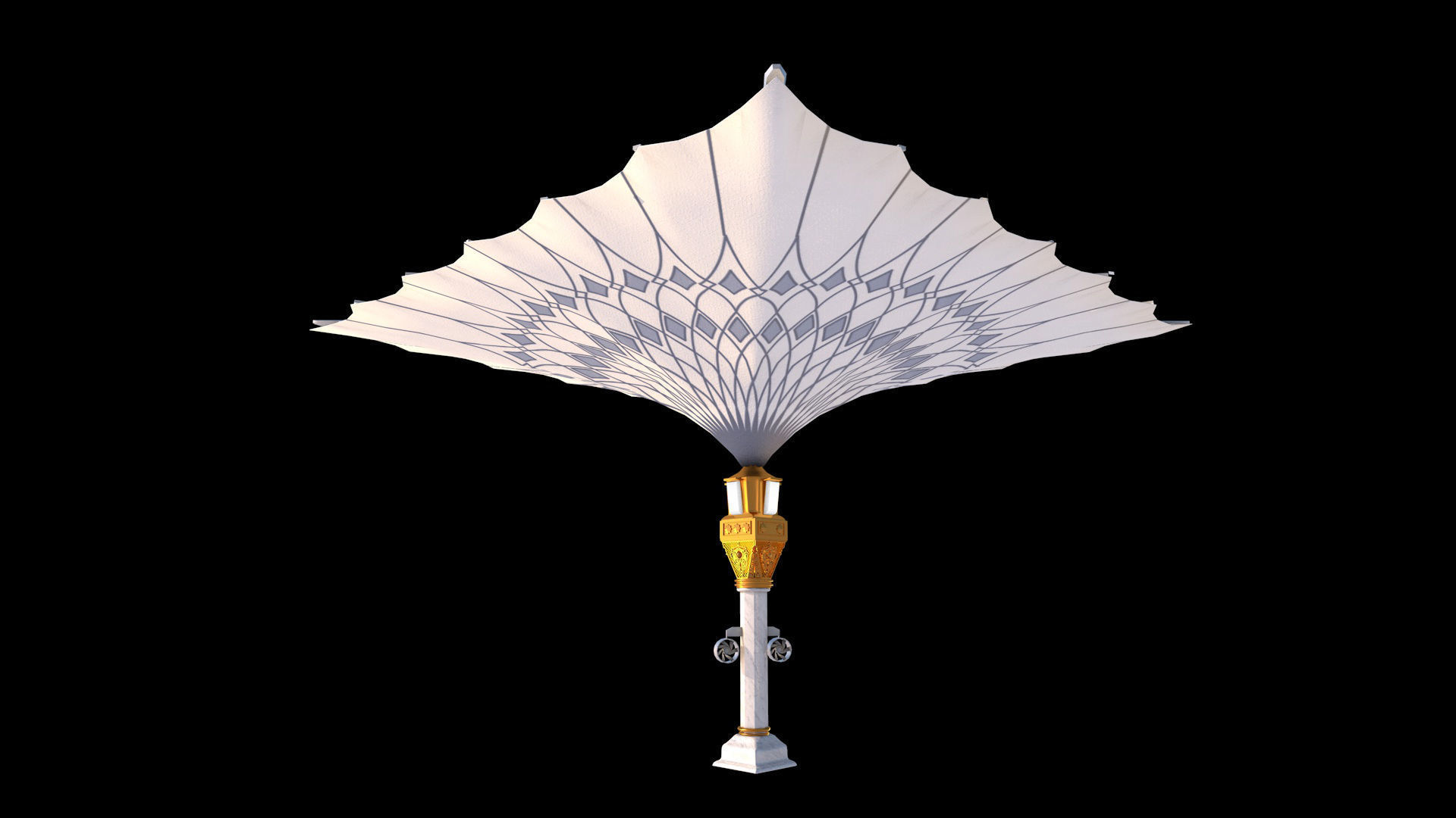 Masjid-e-Nabwi Umbrella 3D model_16