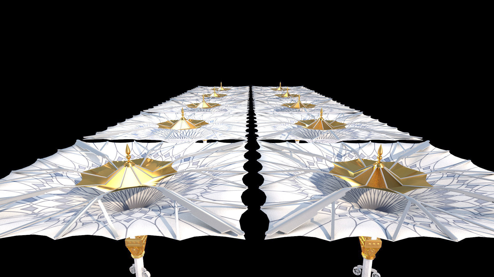 Masjid-e-Nabwi Umbrella 3D model_8