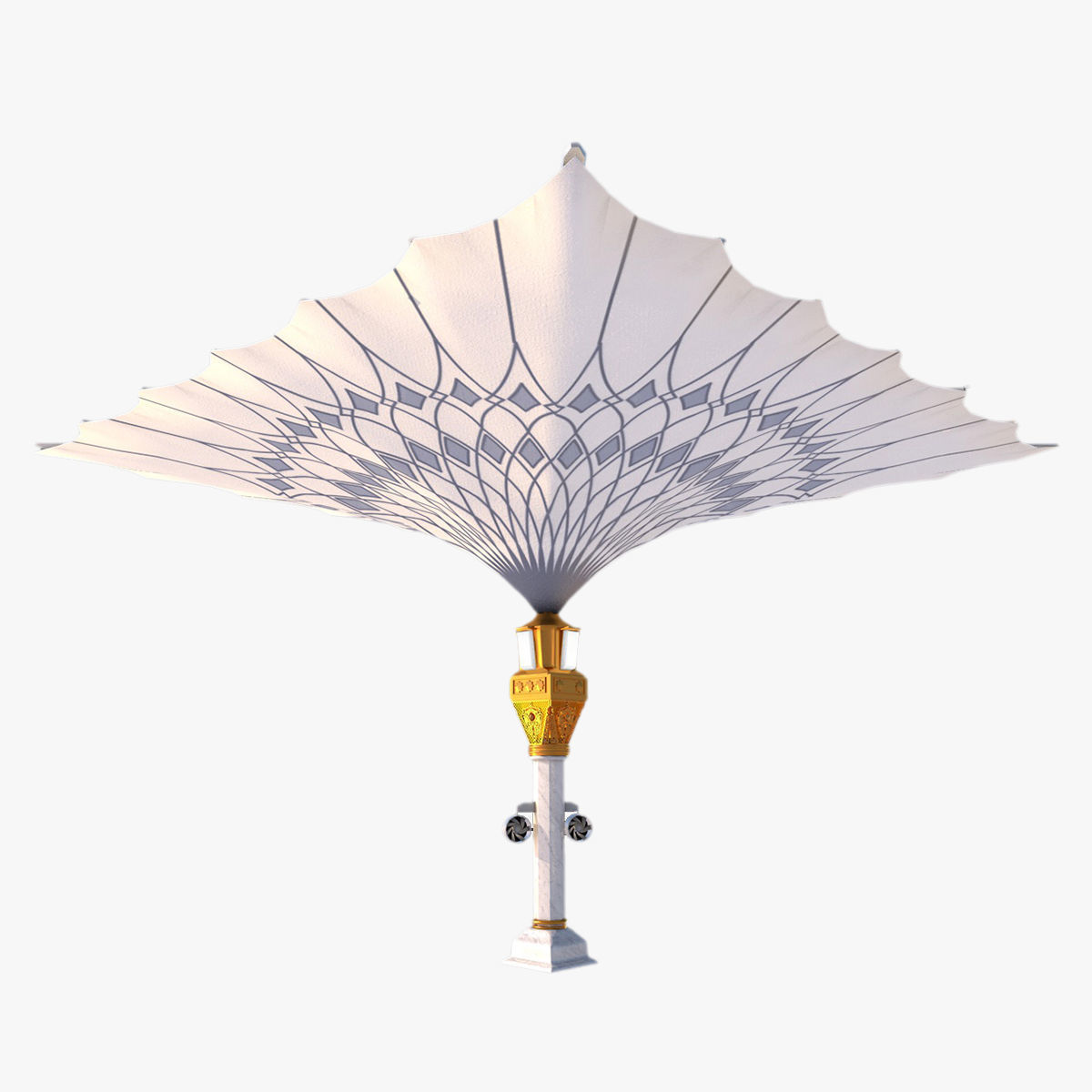 Masjid-e-Nabwi Umbrella 3D model_2