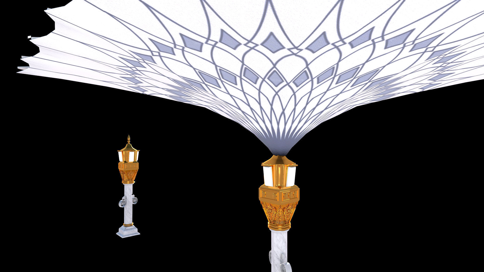 Masjid-e-Nabwi Umbrella 3D model_13