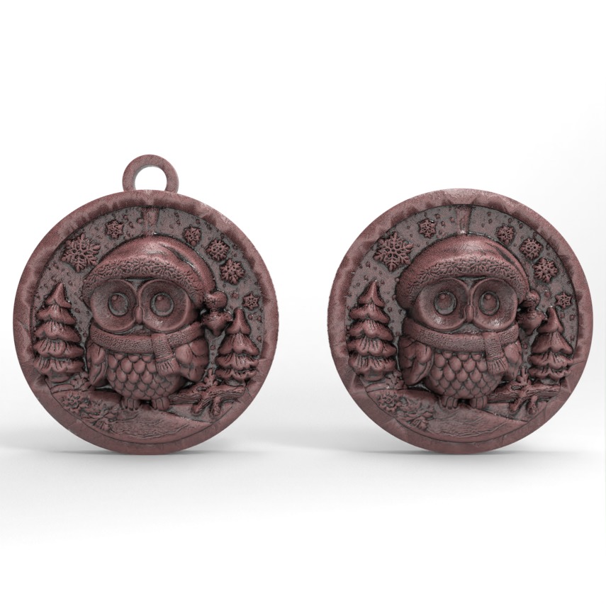 christmas owl decor  3D print model_1