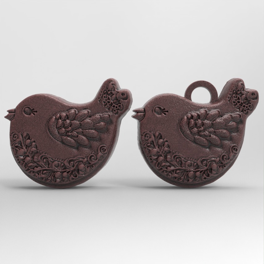 christmas dove decor  3D print model_2