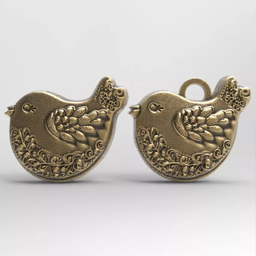 christmas dove decor  3D print model_0