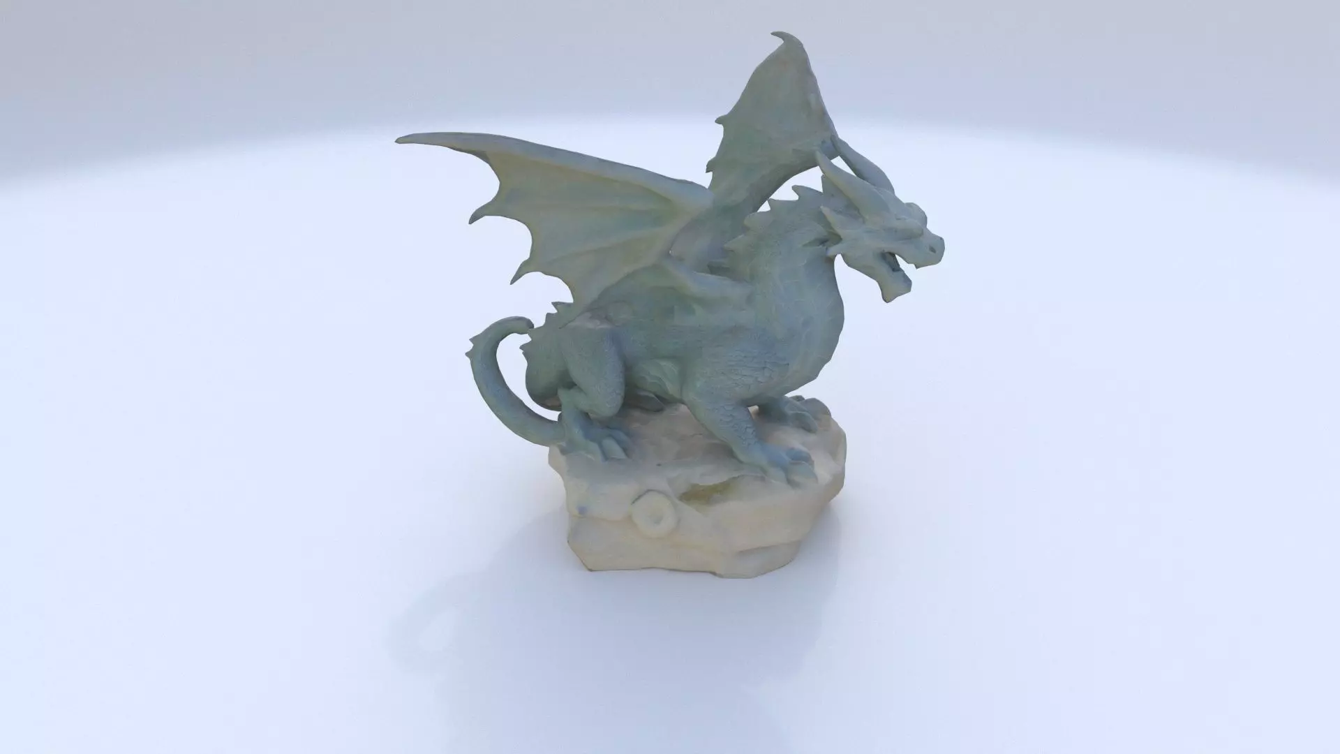 dragon shaped sculpture 5 3D model_0