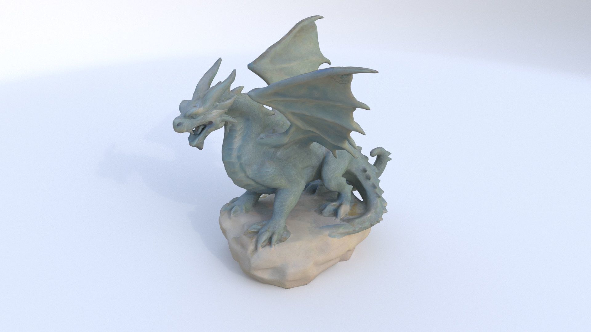 dragon shaped sculpture 5 3D model_2