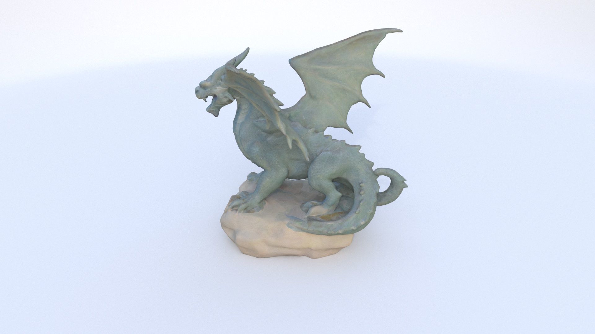 dragon shaped sculpture 5 3D model_3