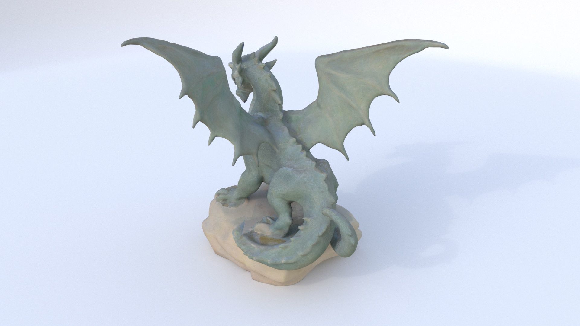 dragon shaped sculpture 5 3D model_4