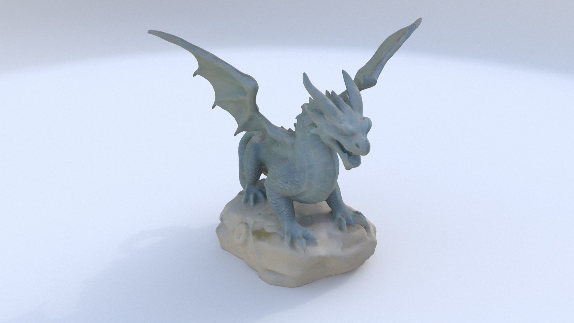 dragon shaped sculpture 5 3D model_1