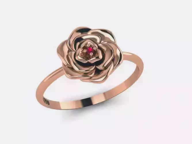Delicate Diamond Rose Ring
