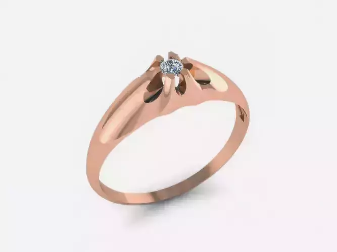 Delicate Diamond Ring 3D print model