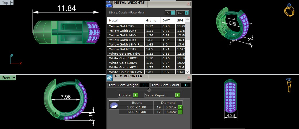 Diamond Hoops Earrings 3D print model_3