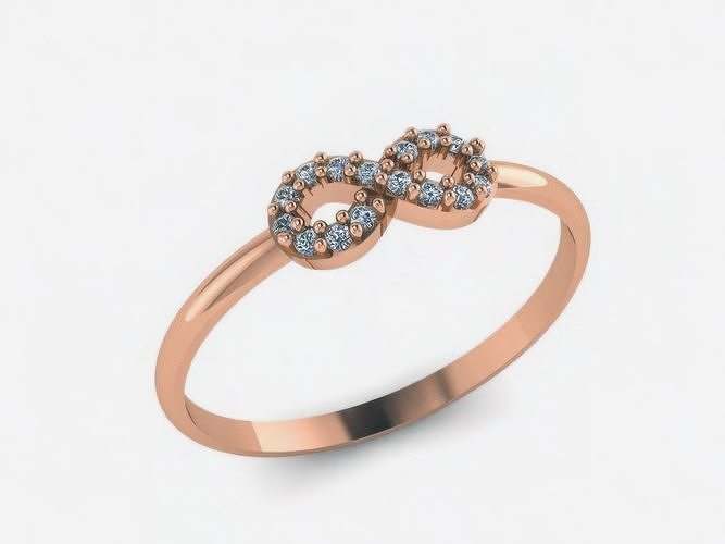 Delicate Diamond Ring 3D print model