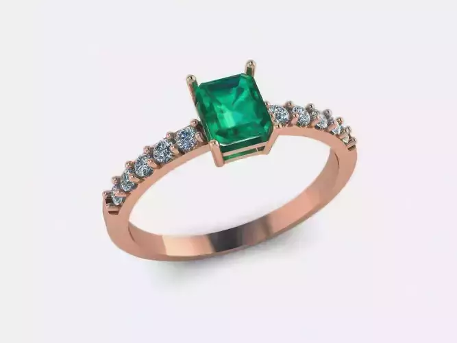 Solitaire Diamond Ring 3D print model