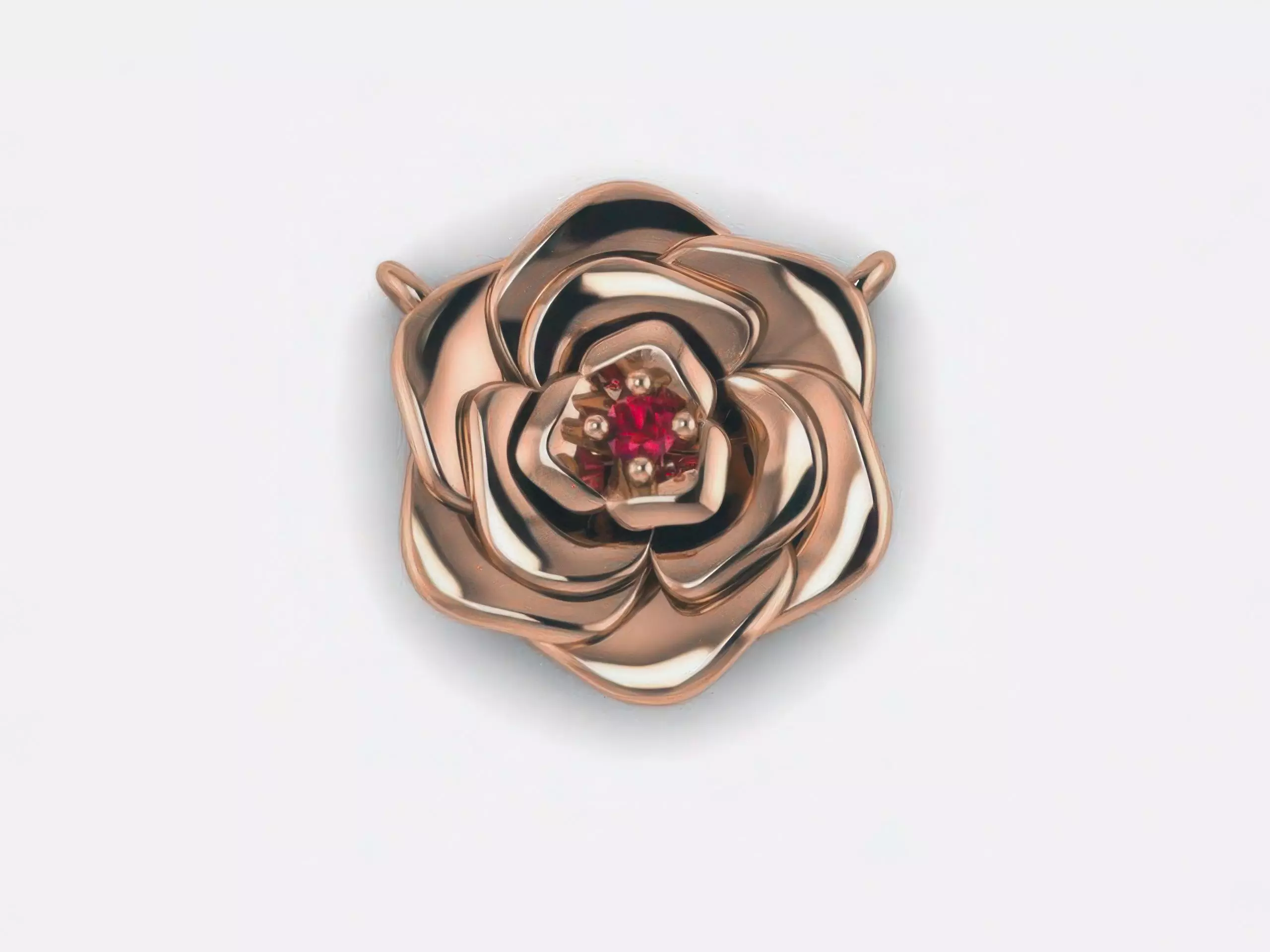 Diamond Rose Pendant 3D print model