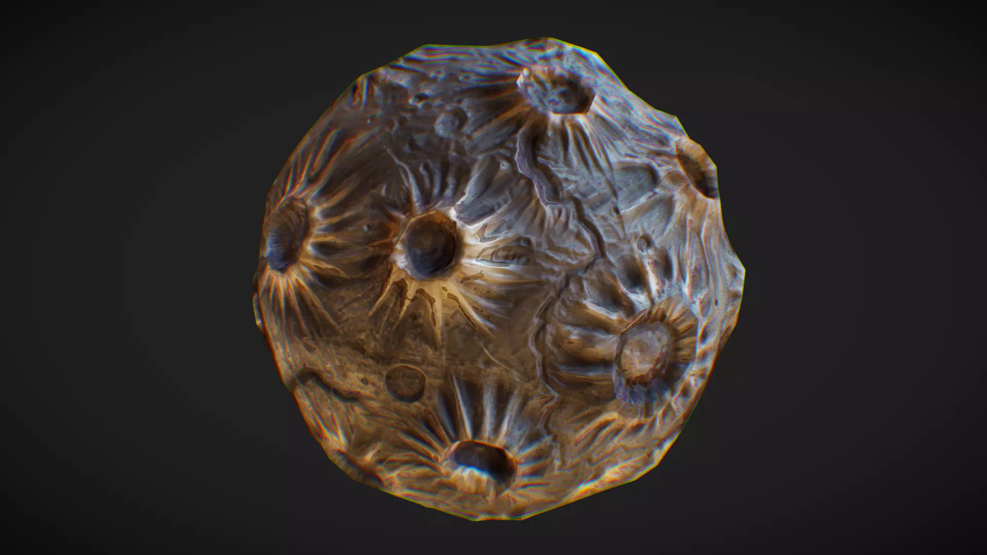 Moon Planet Earth Satellite Space Stone Sputnik Lowpoly Low-poly 3D model