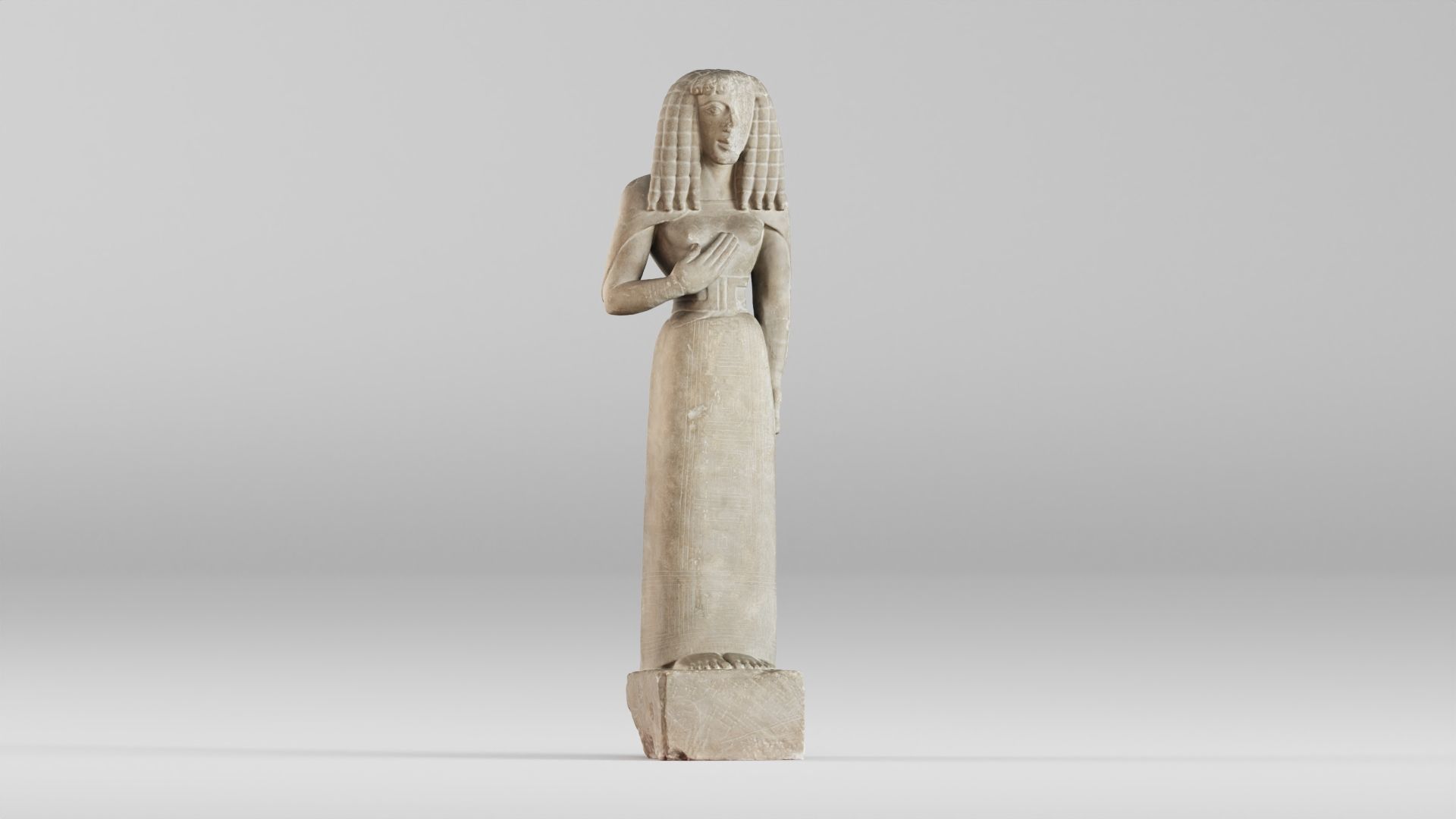 001578 3D scan of the Lady of Auxerre statue 3D print model_2