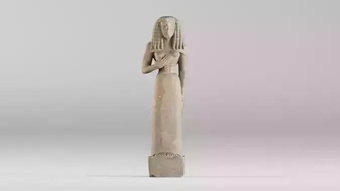 001578 3D scan of the Lady of Auxerre statue 3D print model