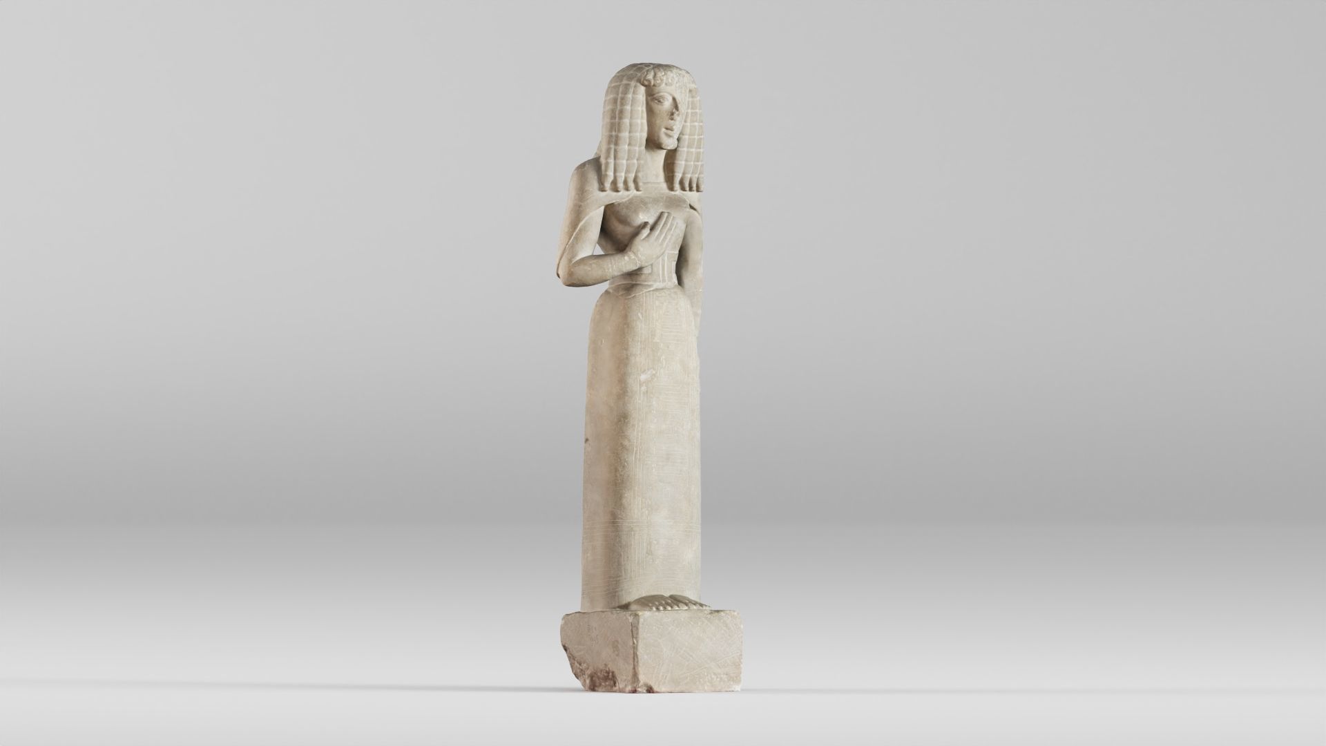 001578 3D scan of the Lady of Auxerre statue 3D print model_3