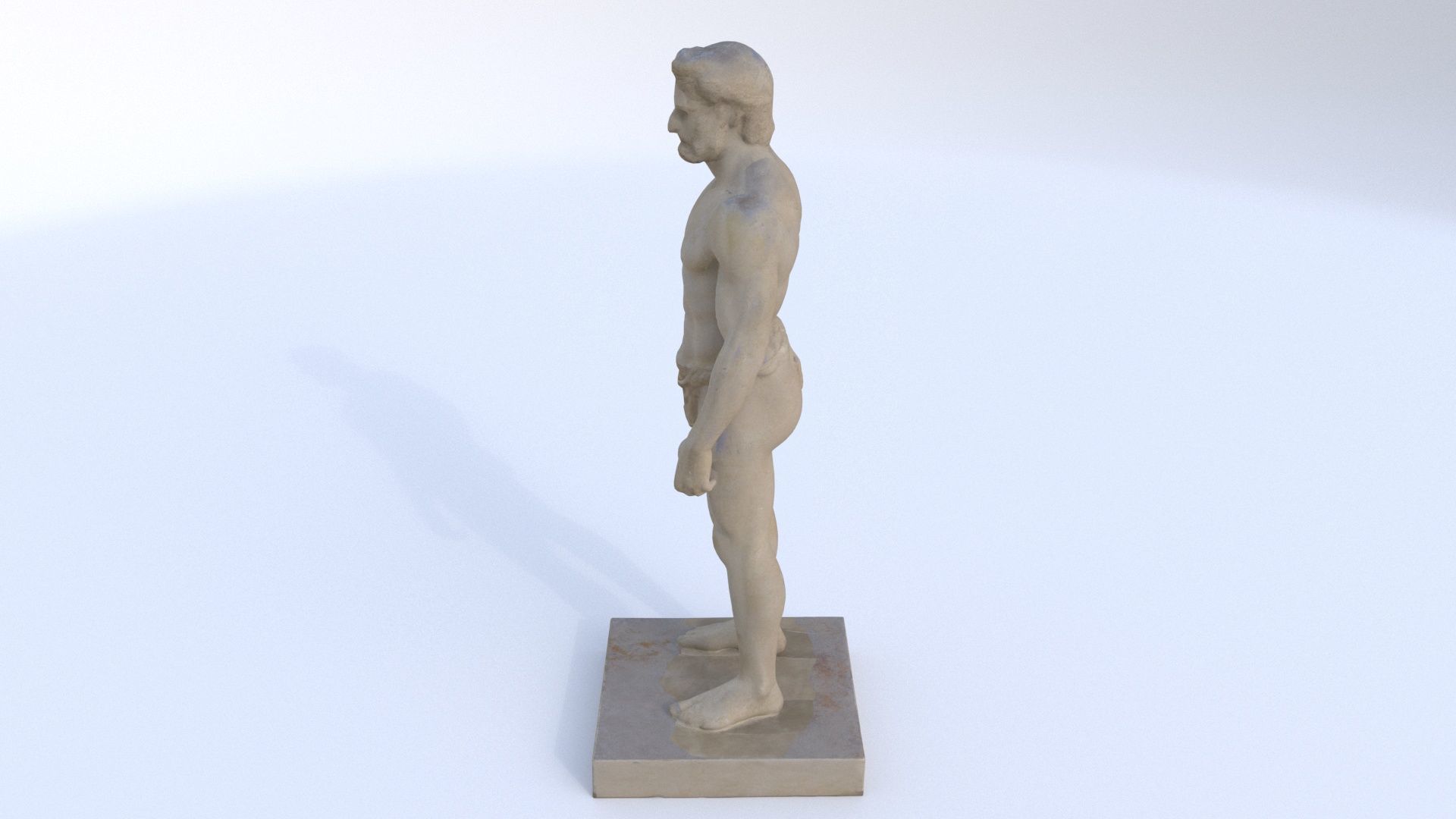 Greek man sculpture 4 3D model_2