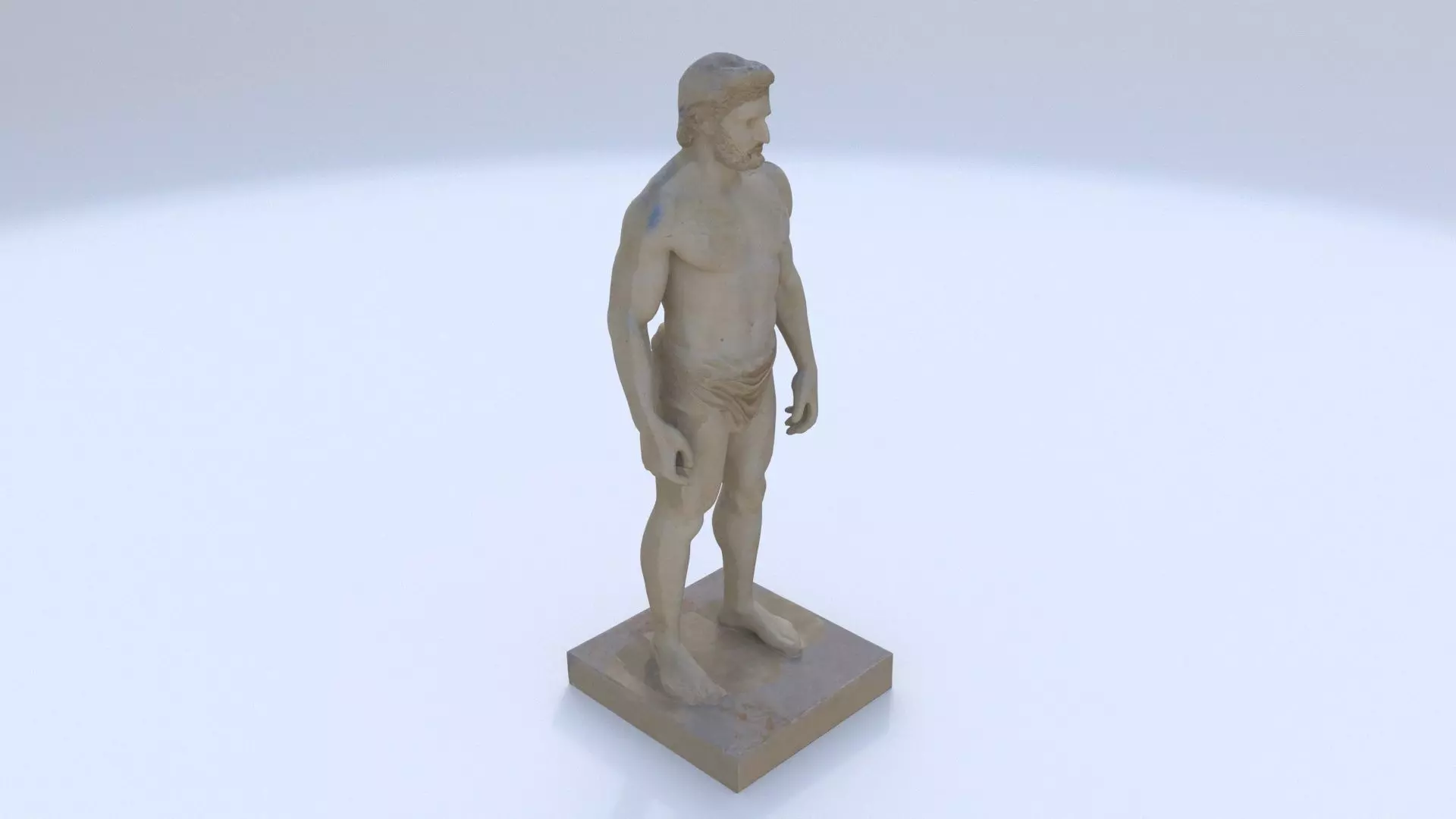 Greek man sculpture 4 3D model_0