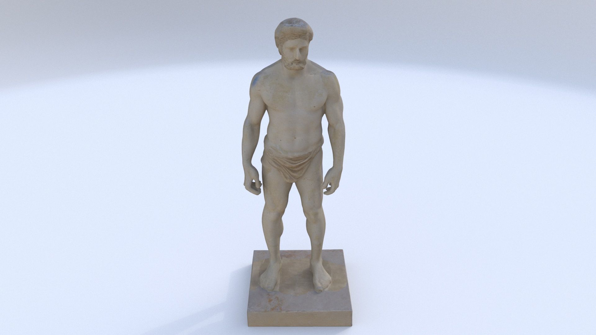 Greek man sculpture 4 3D model_1