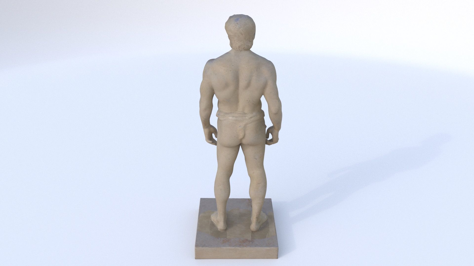 Greek man sculpture 4 3D model_4