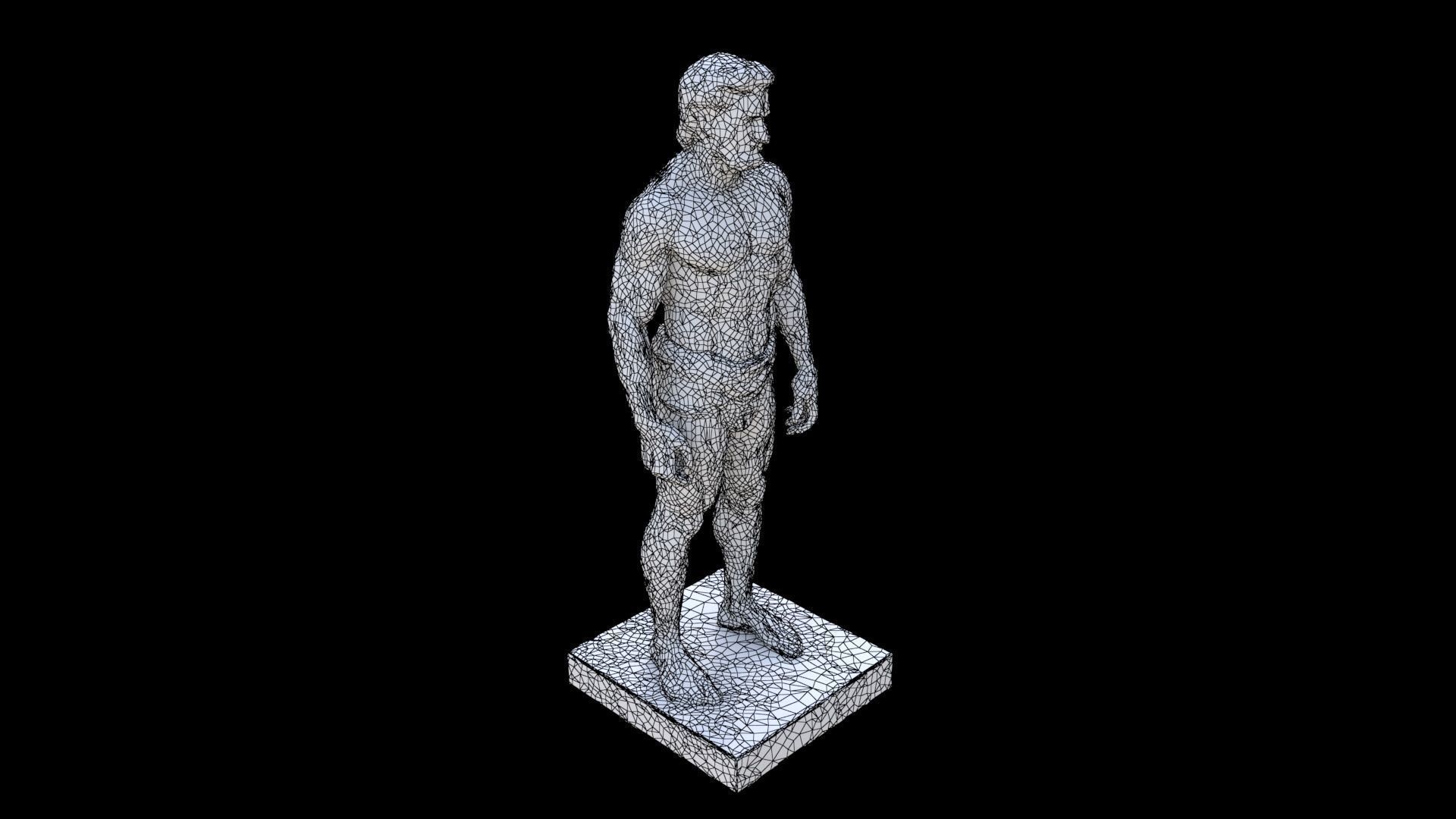 Greek man sculpture 4 3D model_5