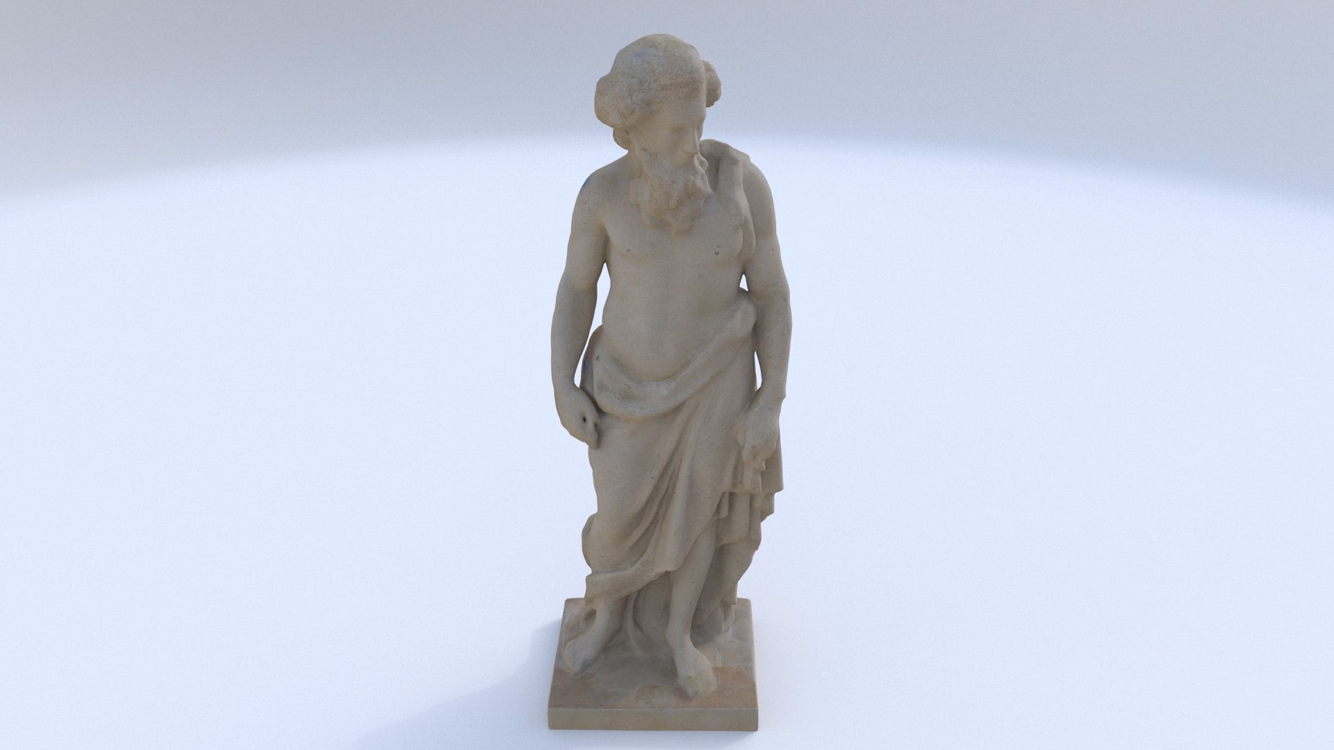 Greek man sculpture 5 3D model_1