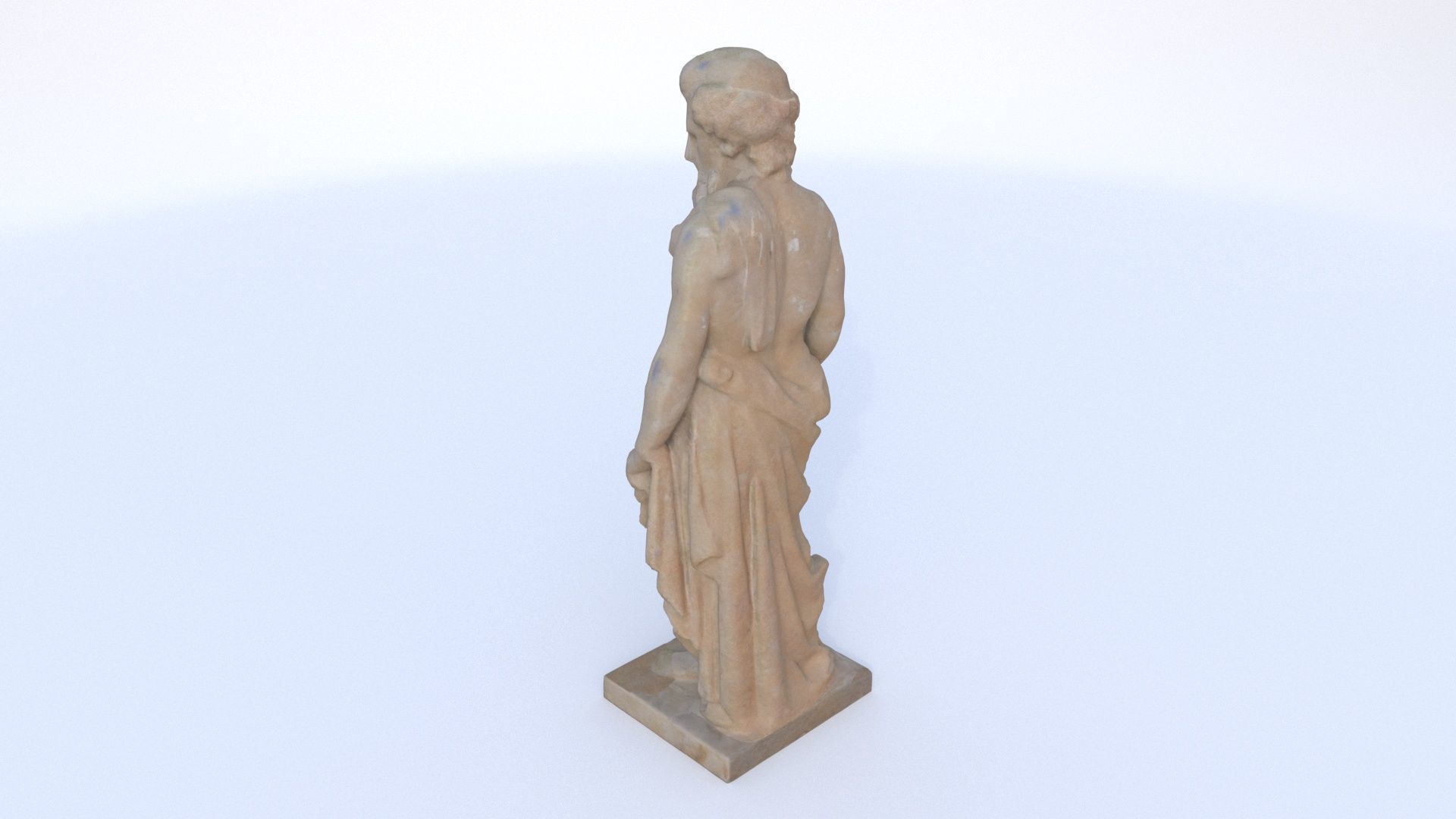 Greek man sculpture 5 3D model_3