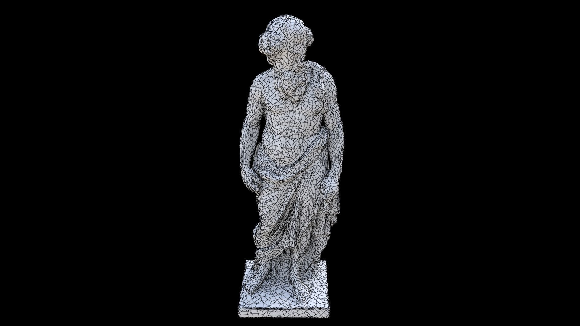 Greek man sculpture 5 3D model_6