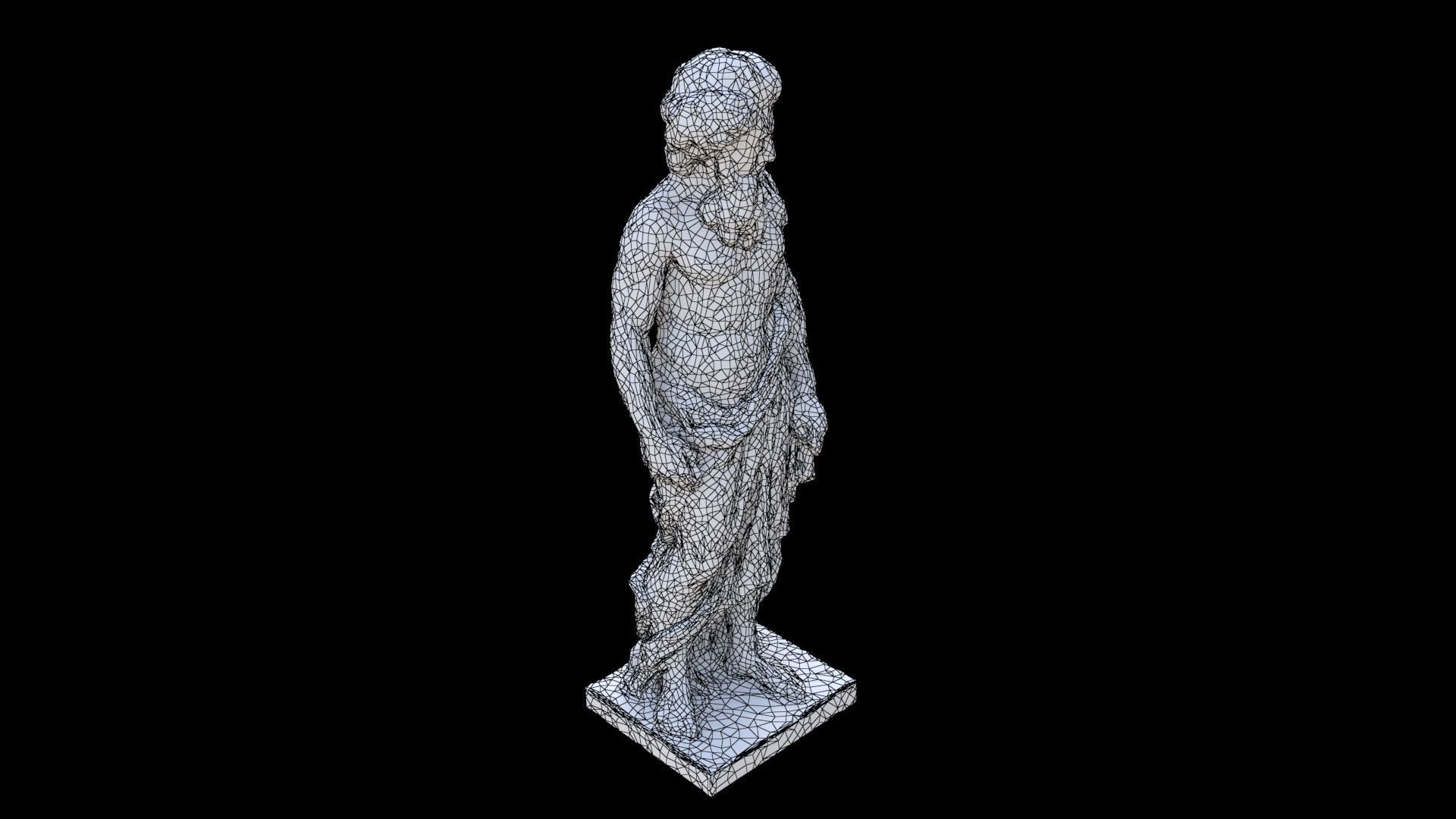 Greek man sculpture 5 3D model_5