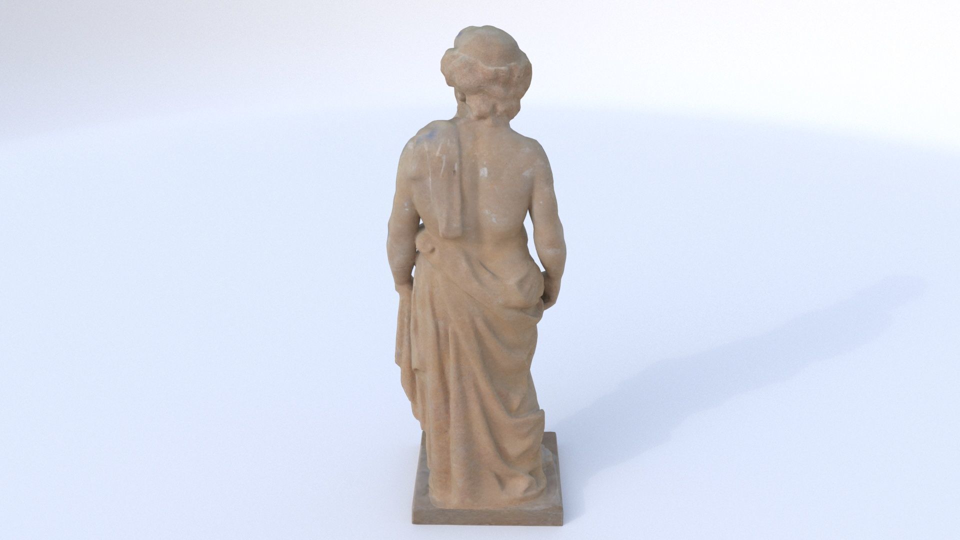 Greek man sculpture 5 3D model_4