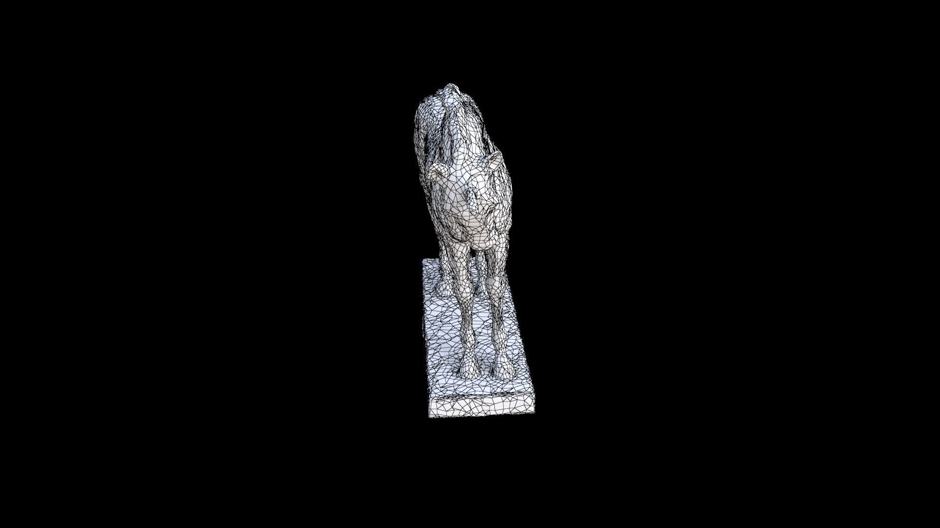 Horse sculpture 2 3D model_7