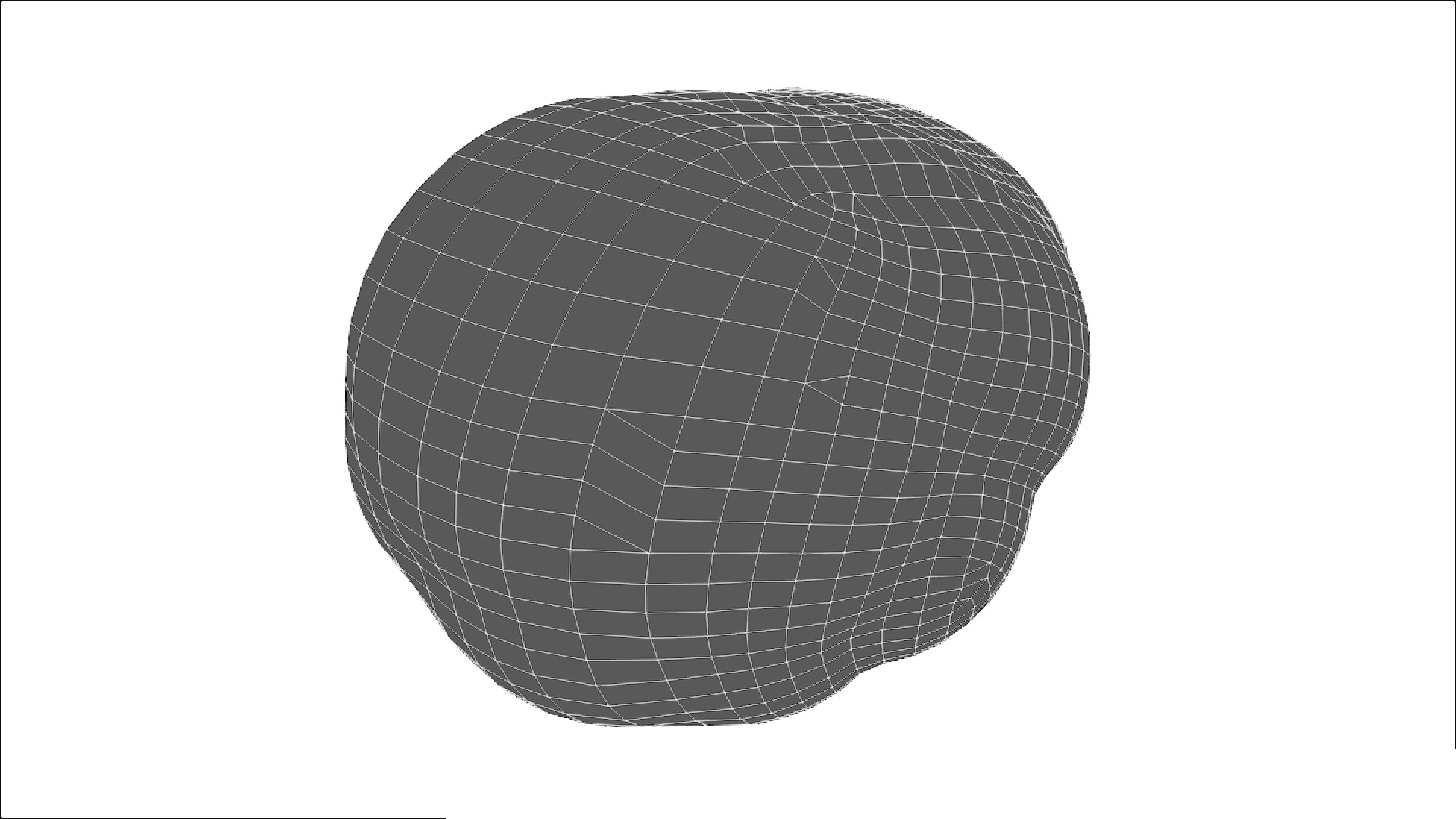 Black Afro Hair Cartoon Head Hairstyle Skull Low-poly 3D model_14