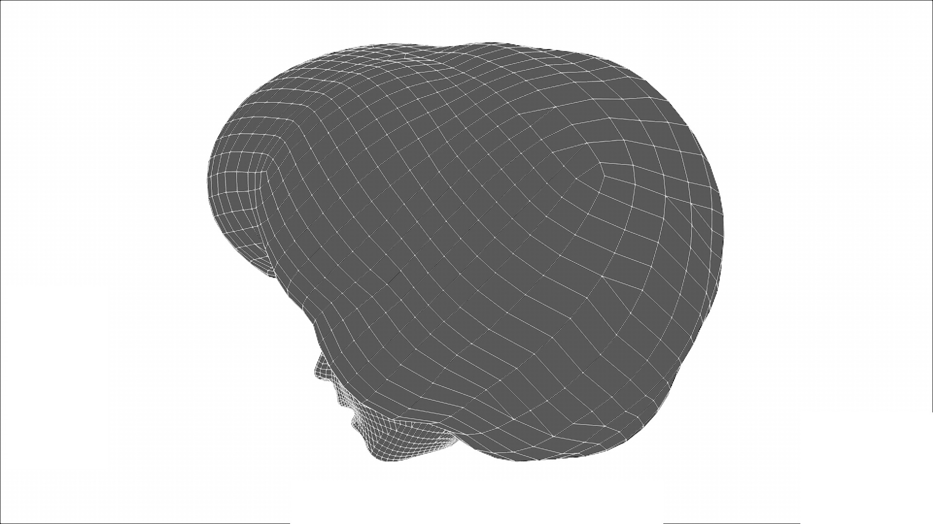 Black Afro Hair Cartoon Head Hairstyle Skull Low-poly 3D model_13