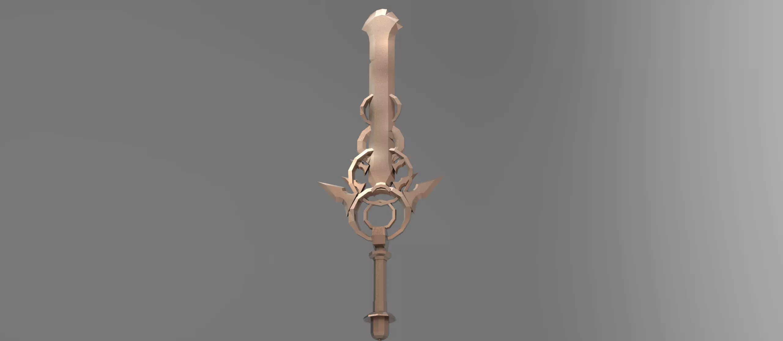 Monster slayer sword claymore stylised Low-poly 3D model_0