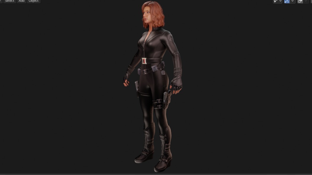 Marvels Avengers Black Widow Marvel Avengers 3D model_2