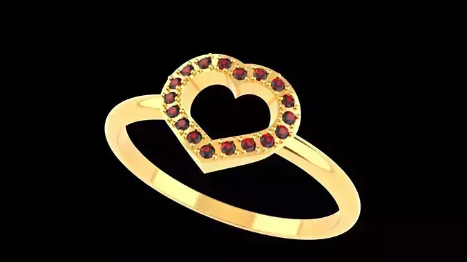 diamond heart ring